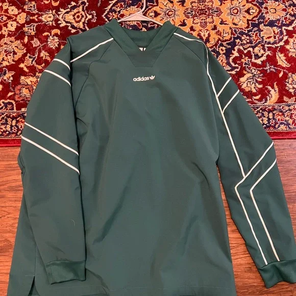 XL adidas windbreaker in dark green - Picture 1 of 3